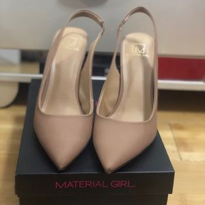 Tan Material Girl Pointed Pumps size 10
